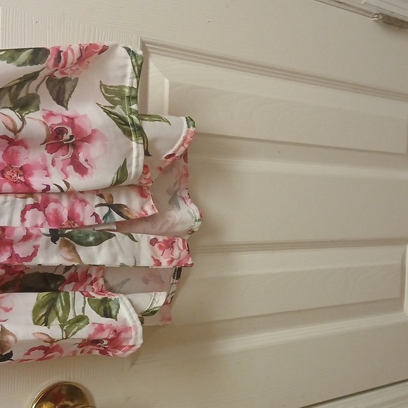 SHOW ME YOUR MUMU Floral Kimono Robe - Pink, Green, And White Size O/S - Picture 3 of 10